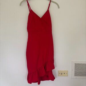 Lulus ruffle mini dress, size xs